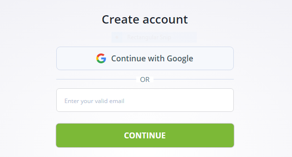 Create an account