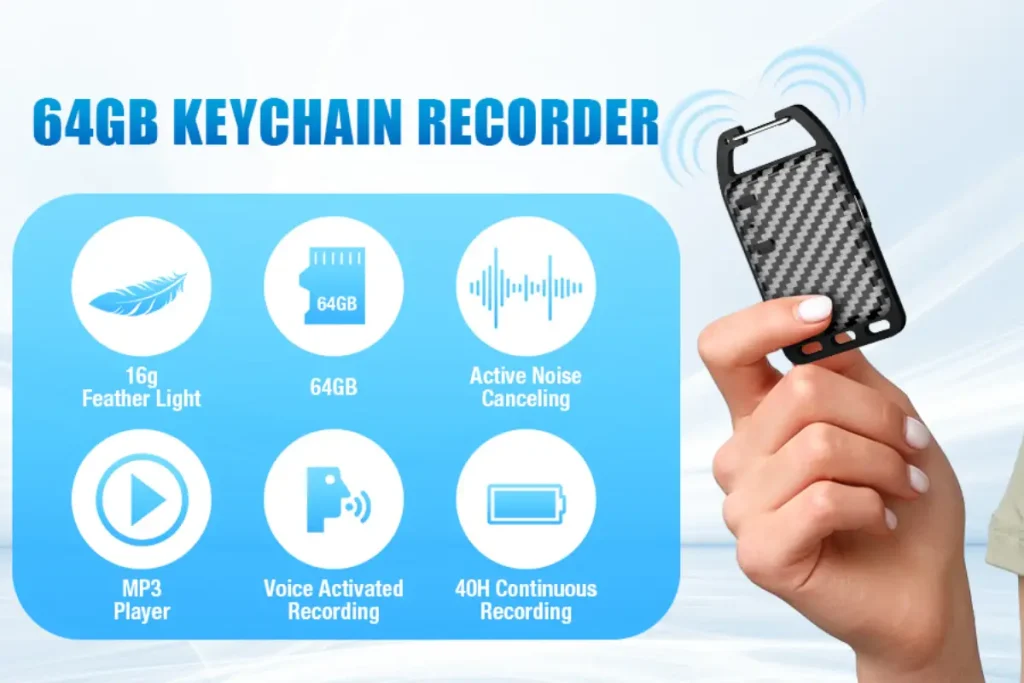 InwodiTeki mini voice recorder with Bluetooth