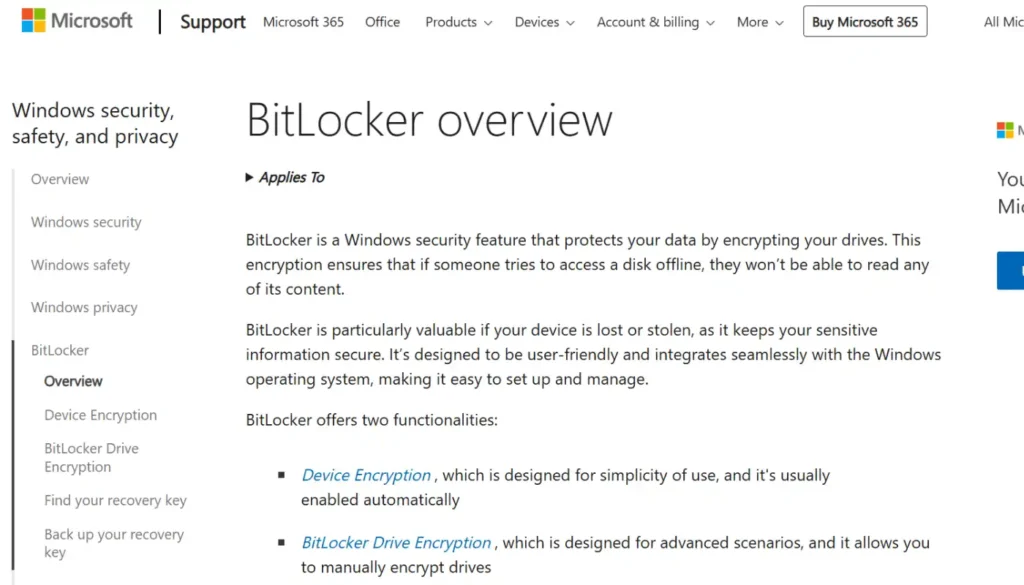 Microsoft BitLocker