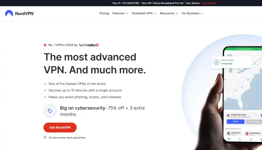 NordVPN – Fastest for Streaming Restricted Content