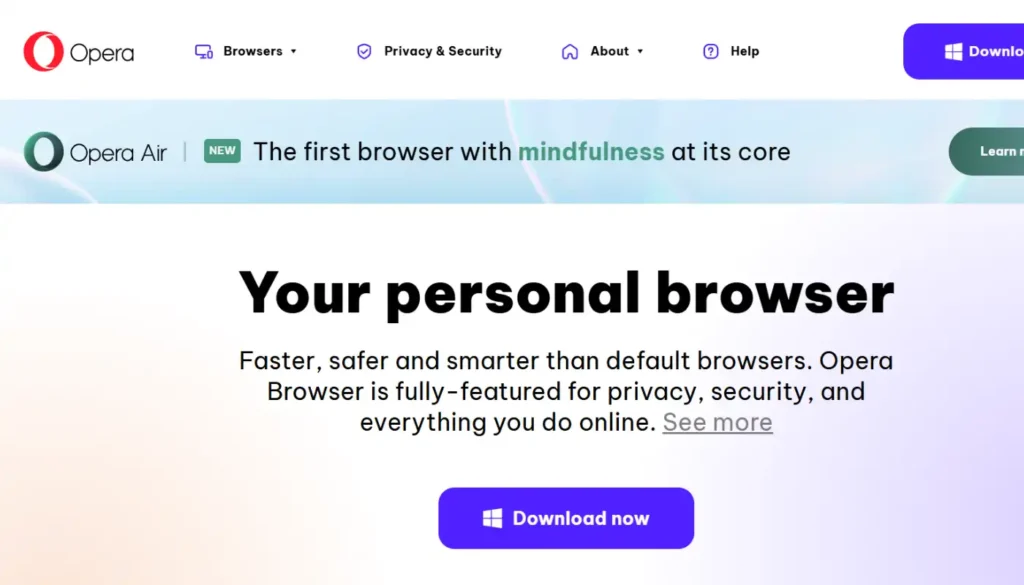 Opera | 13 Top Secure Browsers for Online Privacy Right Now (2025)