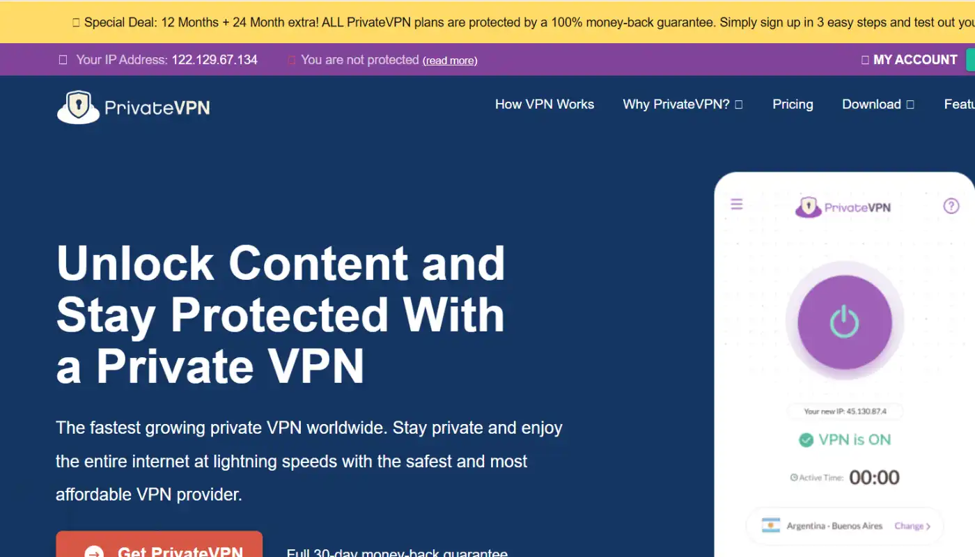 PrivateVPN Low-cost covert VPN for Rollbit