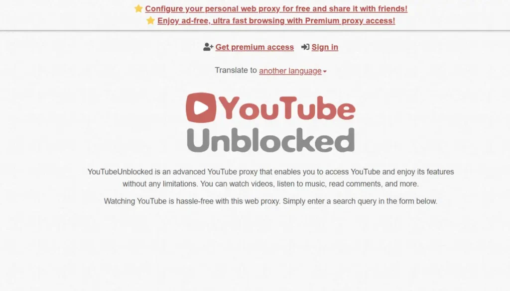 YouTubeUnblocked