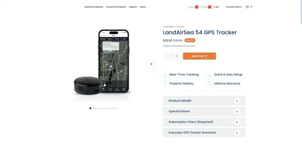 LandAirSea 54 GPS Tracker