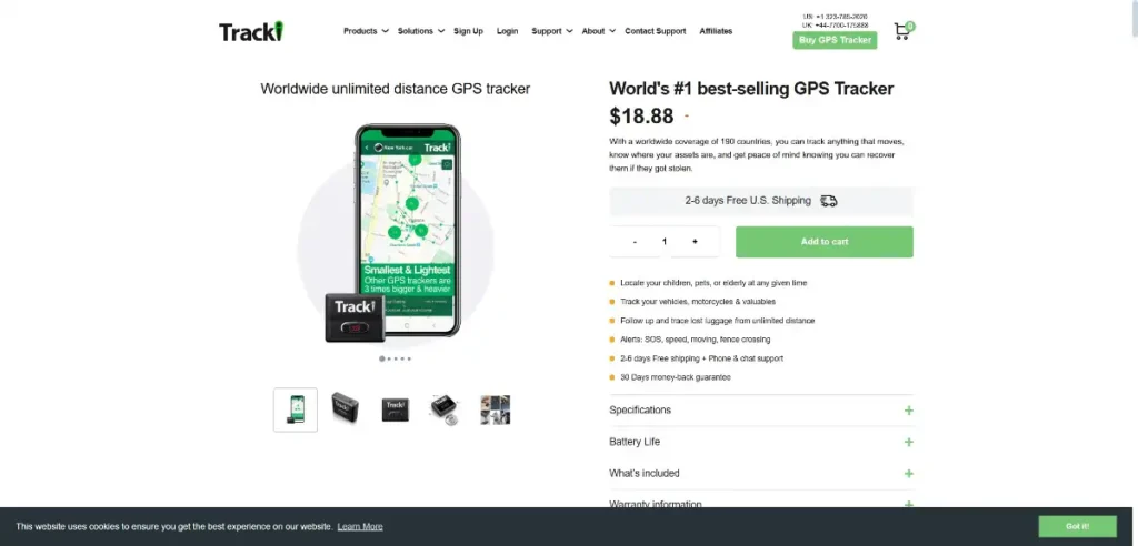Tracki Mini GPS Tracker