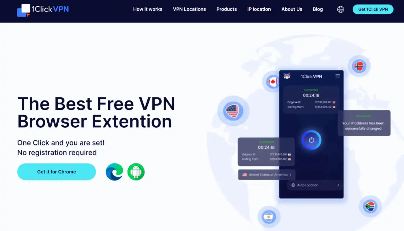 1clickVPN Proxy: Free VPN for Chrome - Fast & Secure 61 1Click VPN