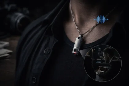 Spy Camera Necklace with Audio and Video