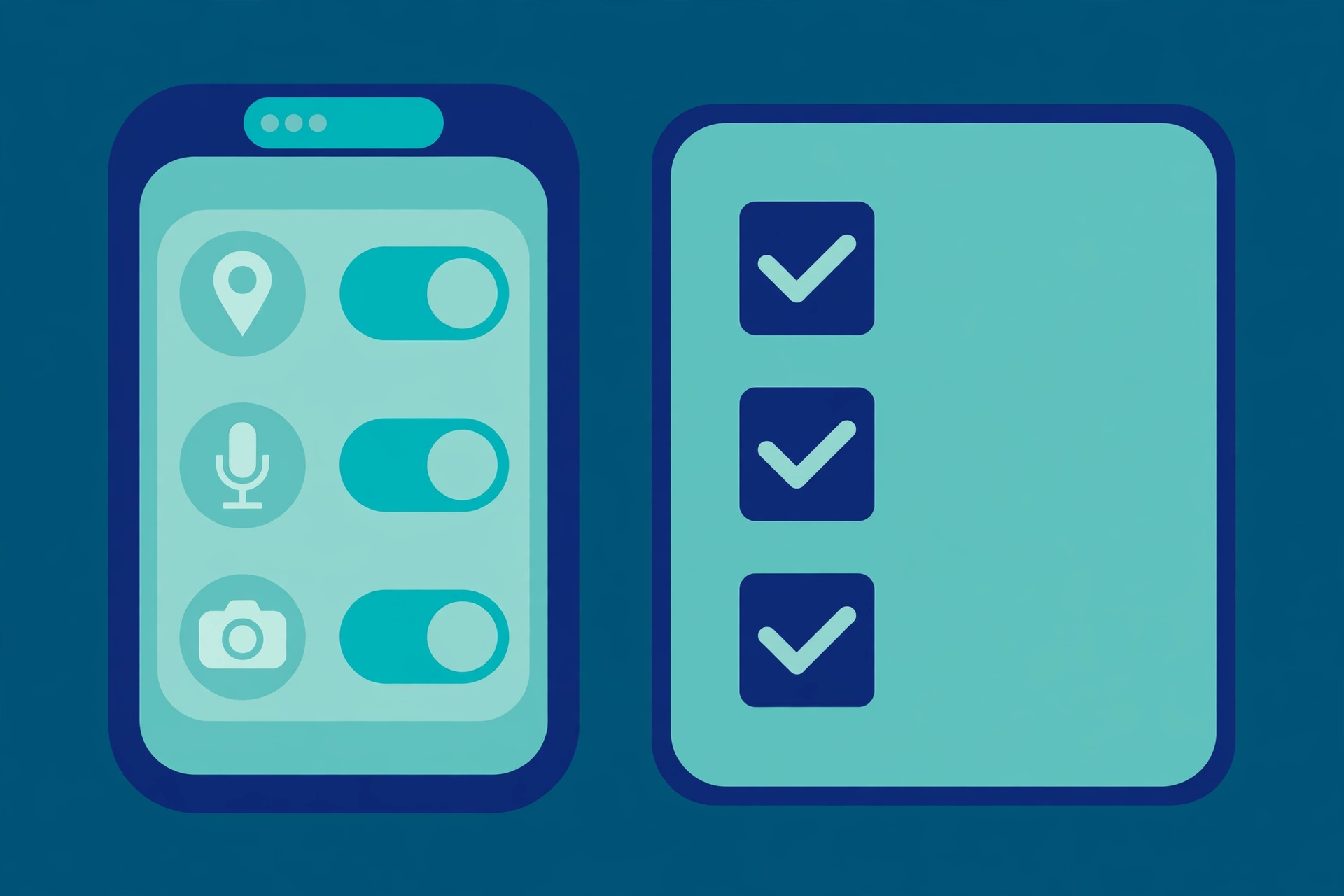 How to Detect Spyware on Android: Signs, Checks and Removal (2026) 57 Android permission manager screen showing location, microphone and camera access for installed apps