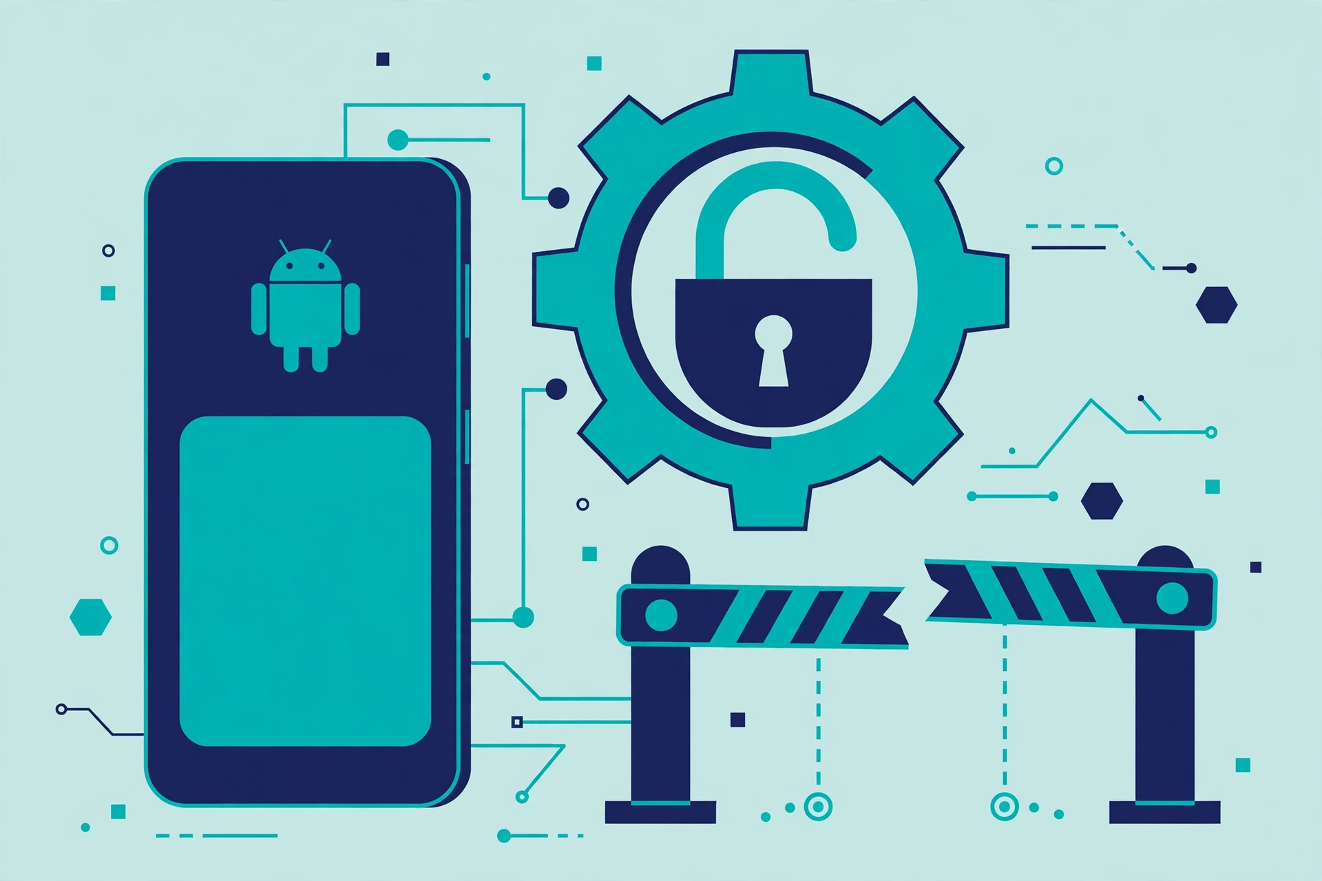Illustration explaining the limits of Android keyloggers without root access