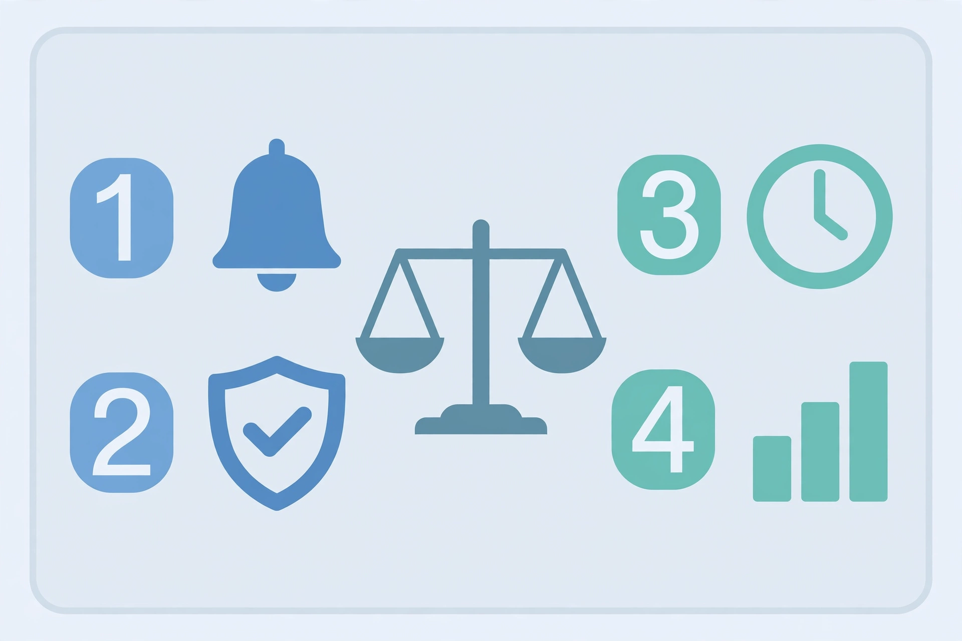 Infographic comparing Bark and Qustodio with four numbered points on alerts, screen time, reports and price