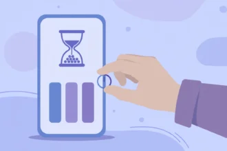 iPhone showing Screen Time controls with an hourglass and usage chart for parental limits