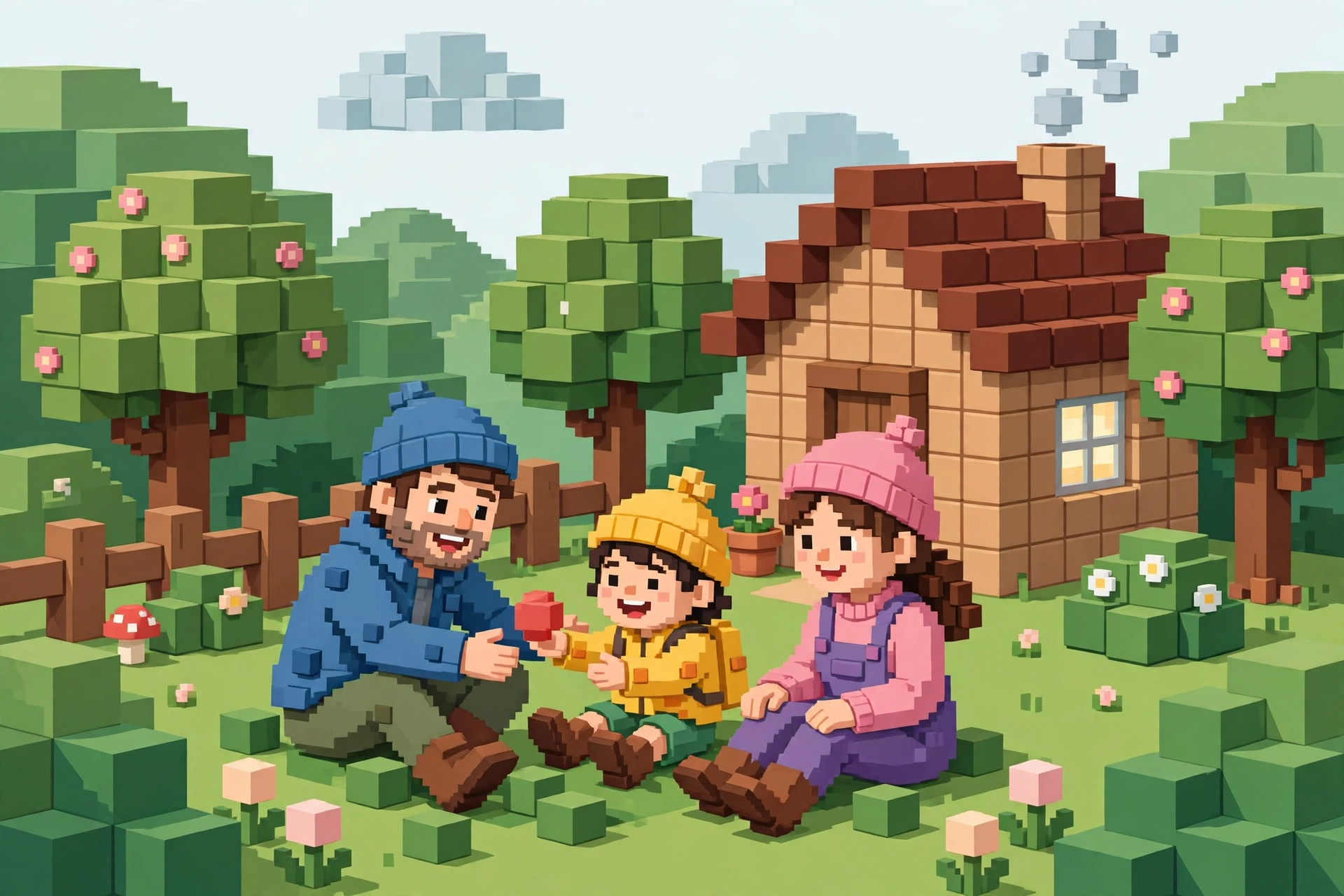 Minecraft Safety for Kids: Servers, Realms and Chat Explained for Parents (2026) 58 Family playing Minecraft together in a private Realm