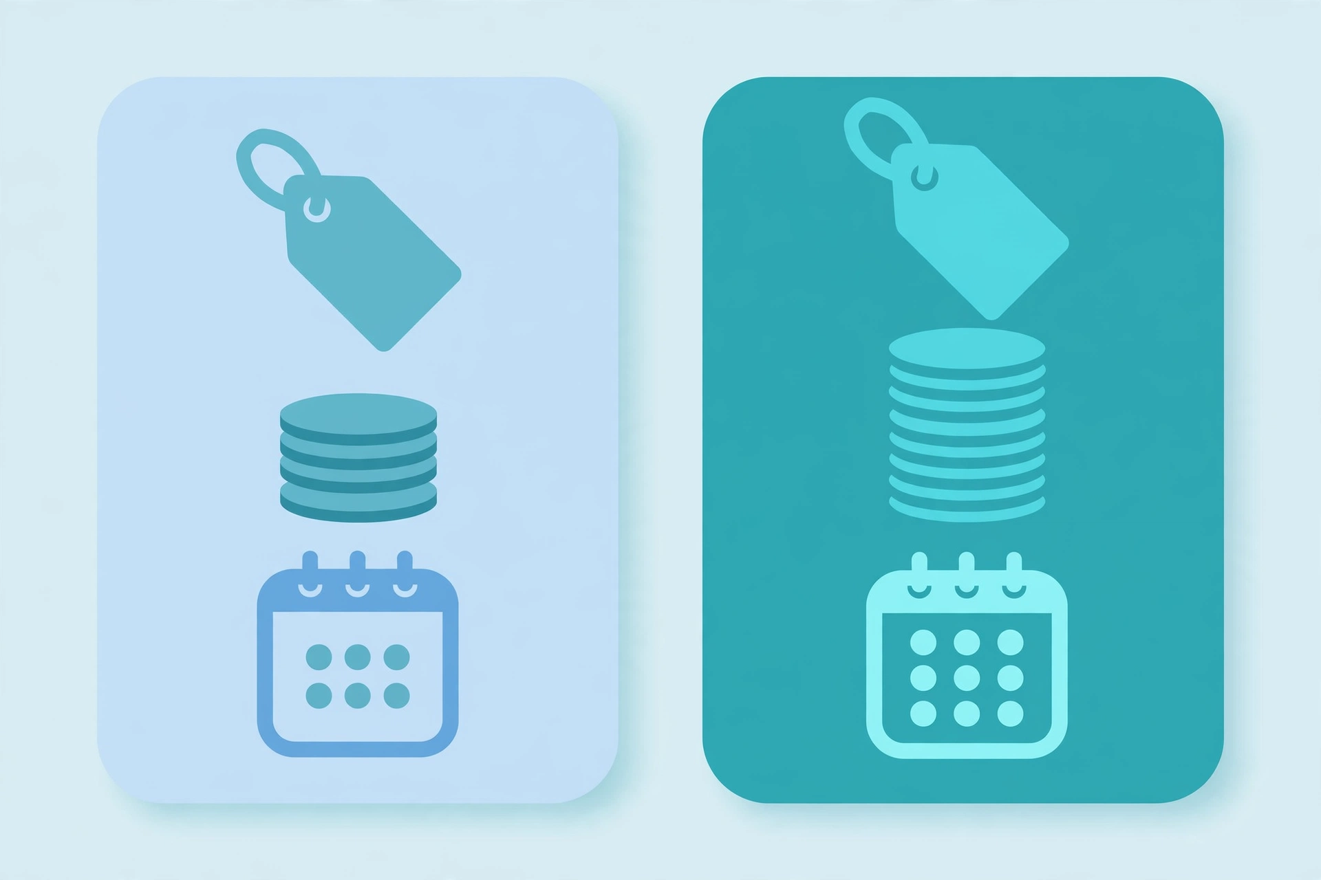 mSpy vs EyeZy in 2026: Features, Price and Ease Compared 57 Illustration comparing monthly and yearly price plans for two parental monitoring apps