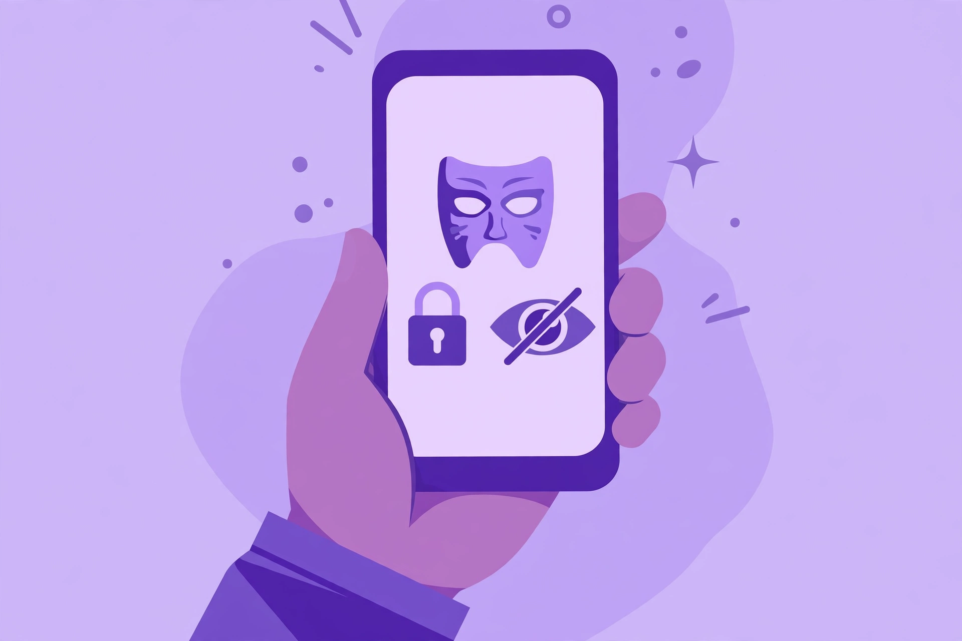 Private browsing mode open on a smartphone