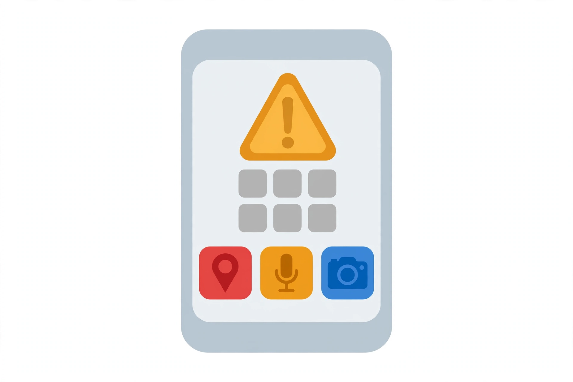 Chart that ranks risky phone permissions and the safer setting for each one