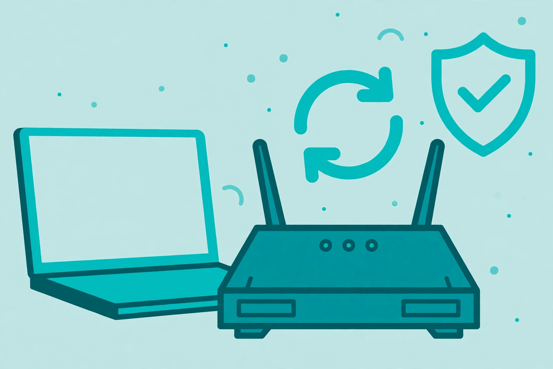 Router firmware update screen showing a new version ready to install