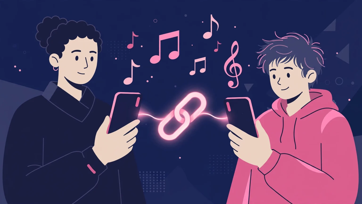 Parent and teen smartphones linked together for TikTok Family Pairing parental controls