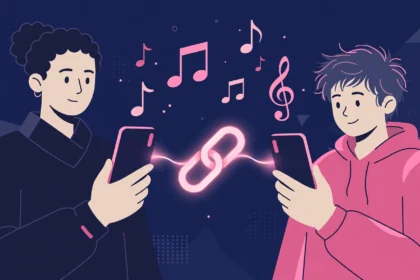 Parent and teen smartphones linked together for TikTok Family Pairing parental controls